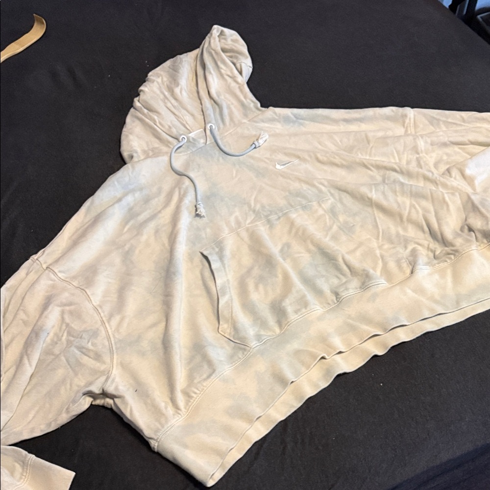 Cream Hoodie with Logo